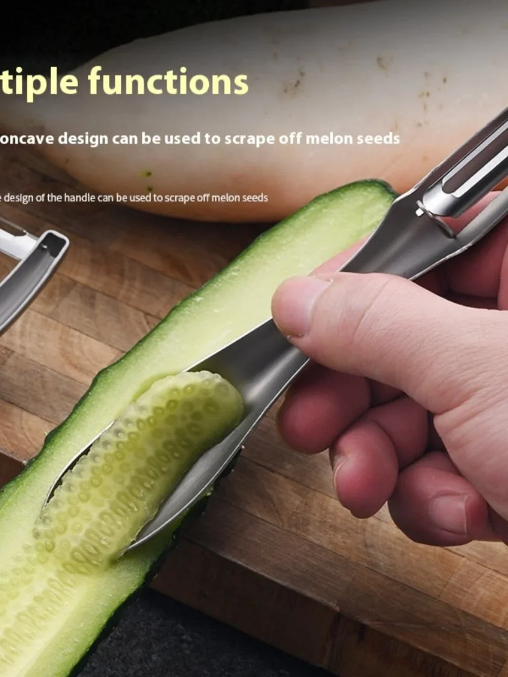 New Design 304 Stainless Steel Metal Kitchen Tool Multi-Purpose Fruit & veggies